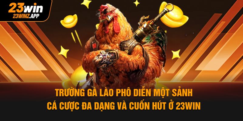 Trường gà Lào phô diễn một sảnh cá cược đa dạng và cuốn hút ở 23WIN